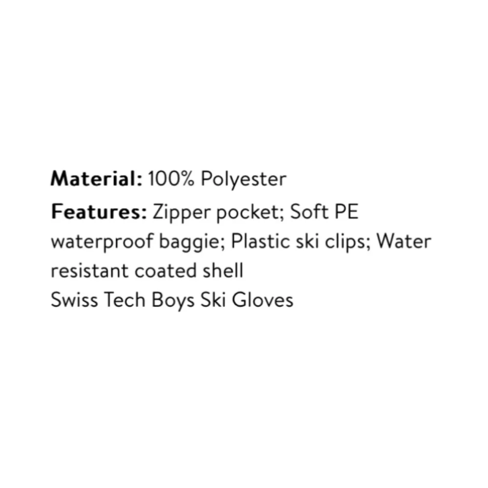 Swiss Tech Ski Gloves